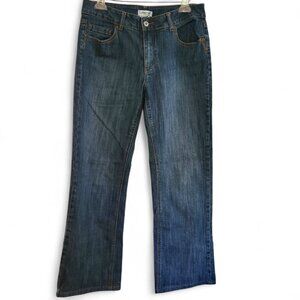 Coldwater Creek Wide Leg Jeans Medium Wash Mid Rise 5-Pocket Stretch Size 10 EUC
